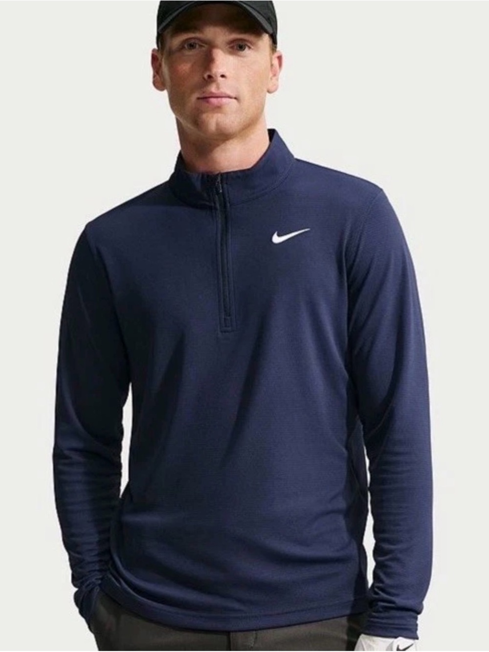 Nike Men’s Dri Fit 1/4 zip golf casual lightweight pullover shirt Medium NWT